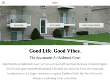 Tablet Screenshot of oakbrookcourtapartments.com